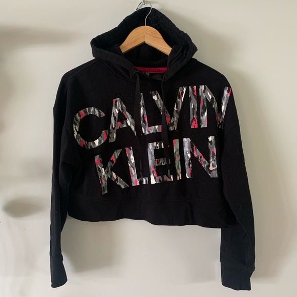 Calvin Klein Cropped Hoodie - Picture 1 of 4